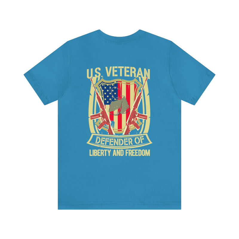 Defender of Liberty and Freedom: U.S. Veteran Military Design T-Shirt - Honoring True Heroes