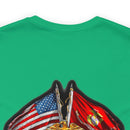 Semper Fi: Military T-Shirt with 'Double Flag Eagle U.S. MARINES' Design