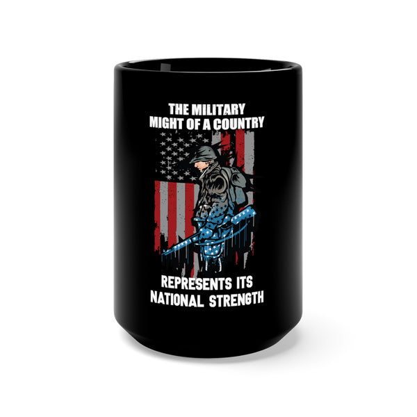 National Strength: Military Design Black Mug - 15oz