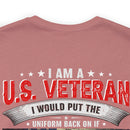 "Timeless Valor: 'U.S Veteran - Aging But Unyielding' T-Shirt - Celebrating Lifelong Skills & Dedication to America