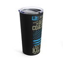 Unforeseen Hero: 20oz Military Design Tumbler - Black Background Edition