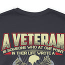 Blank Check for Freedom: Military Design T-Shirt Honoring the Sacrifice of Veterans