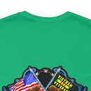 Honoring the Legacy: Military T-Shirt with 'Vietnam Veteran Double Flag' Design