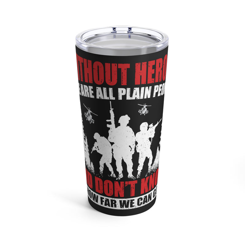 Embrace the Hero Within: 20oz Black Military Design Tumbler - Unlock Your Potential