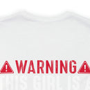 Fierce and Fiery: Military Design T-Shirt - 'Warning: This Girl is a Smoking Hot Veteran and Can Protect Herself!'