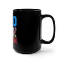 Unforgettable Legacy: 15oz Black Military Design Mug - 'Dad: The Man, The Myth, The Legend - Veteran'