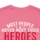 Military Design T-Shirt: Proud Veteran's Wife, Married to My Hero