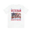 Honoring American Veterans: Walking Beside Heroes T-Shirt with Military Design - Celebrating the Honor