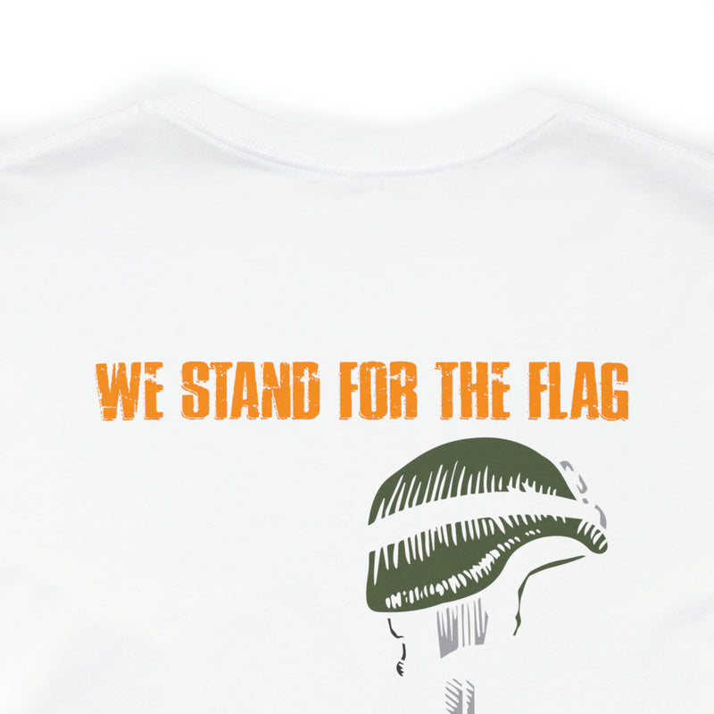 United in Resilience: Military T-Shirt with 'We Stand for the Flag' Design