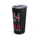 The Heroic Mom: 20oz Black Military Design Tumbler - Saluting the Veteran in Her
