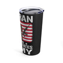 U.S. Army Veteran: 20oz Military Design Tumbler - Black Background Edition