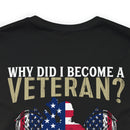 Serving with Courage: Military Design T-Shirt - 'Why Did I Become a Veteran? Because Football, Baseball, and Basketball Only Require One Ball!