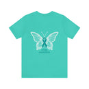Butterfly Wings of Hope: Spreading PTSD Awareness with our Text Design T-Shirt