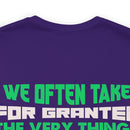Gratitude Reminder: Military Design T-Shirt Honoring the Things We Often Take for Granted