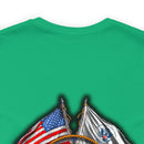 Guardians of the Coast: Military T-Shirt with 'Double Flag Coast Guard' Design