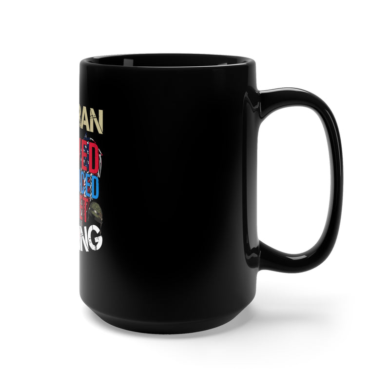 Serving with Pride: 15oz Military Design Black Mug - A Veteran's Unwavering Commitment and No Regrets!