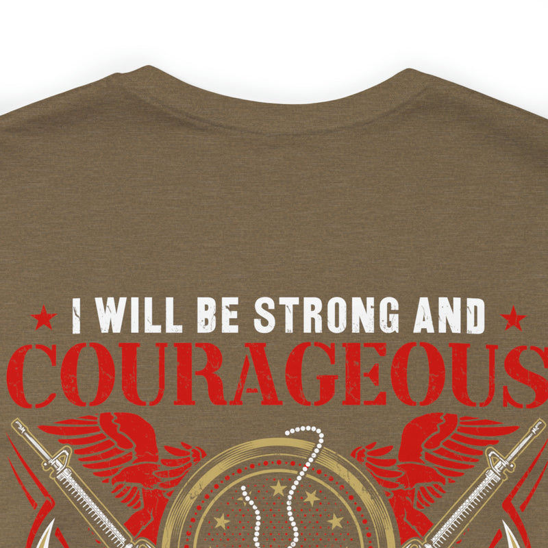 Fearless and Faithful: Military Design T-Shirt - Strong, Courageous, and Committed Veteran