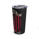 Proud to be American: Patriotic 20oz Military Design Tumbler - Black Background