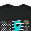 Patriotic Military PTSD Awareness: Support Our Heroes T-Shirt