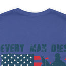 Every Man Dies, but How Many Truly Live? Military Design T-Shirt Embracing Adventure!