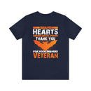 Brave Hearts Never Back Down: Military Design T-Shirt Honoring Veterans' Bravery