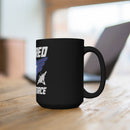 Retired U.S. Air Force 15oz Military Design Black Mug - Celebrating a Lifetime of Service!