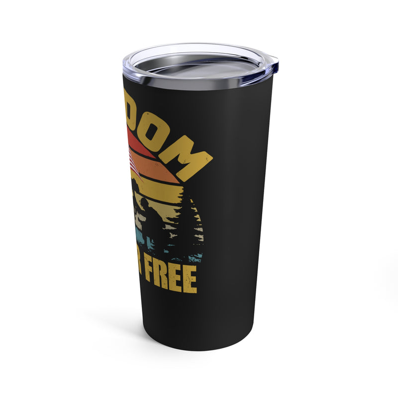 Freedom Comes at a Price: 20oz Black Military Design Tumbler - Embracing the Sacrifices for Liberty