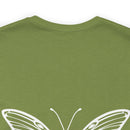 Butterfly Wings of Hope: Spreading PTSD Awareness with our Text Design T-Shirt