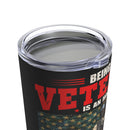 Wisdom and Valor: 20oz Black Military Design Tumbler - 'Assuming I Was Just an Old Man Was Your First Mistake - U.S. Veteran'