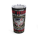 Unapologetically Grumpy Navy Veteran - 20oz Military Design Tumbler with Black Background