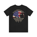 Saluting Sacrifice: Thank You to All Who Defend the Flag Military T-Shirt