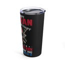 Grumpy Veteran's Defense: 20oz Black Military Design Tumbler - 'Old but Deadly'