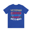 Unyielding Dedication: Veteran I Served, I Sacrificed, I Regret Nothing Military Design T-Shirt