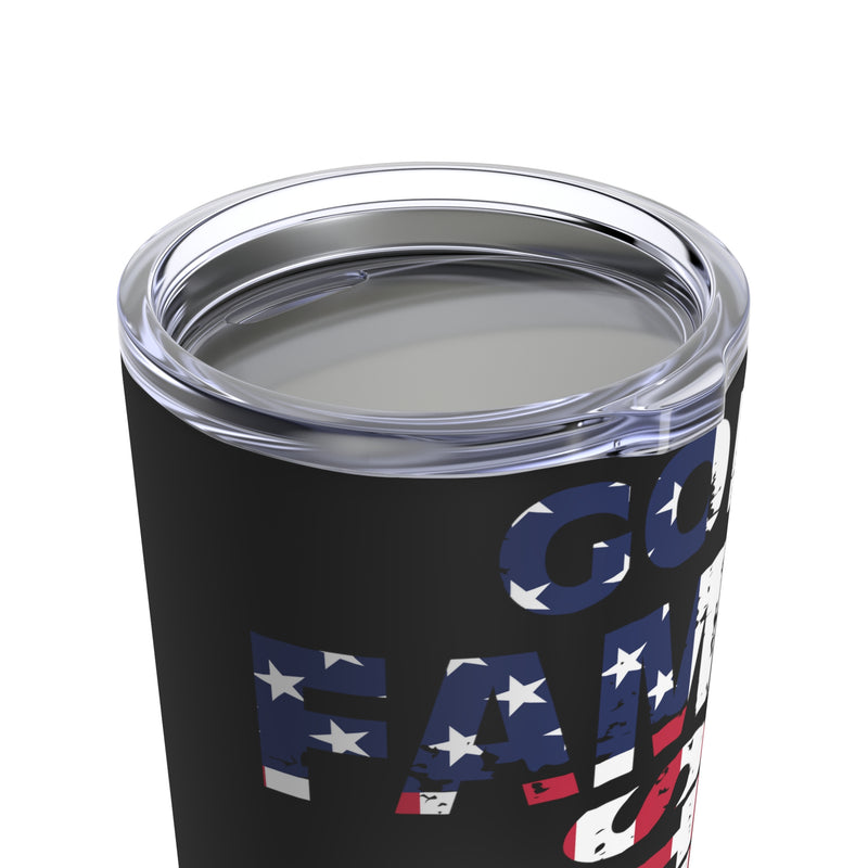 God, Family, Steelers - 20oz Military Design Tumbler: Show Your Proud Allegiance