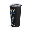 The Best Grandpas: US Navy Veterans - Military Design Tumbler, 20oz