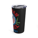 Unyielding Valor: 20oz Military Design Tumbler - Veteran Soldier 'One Man Army' on Black Background