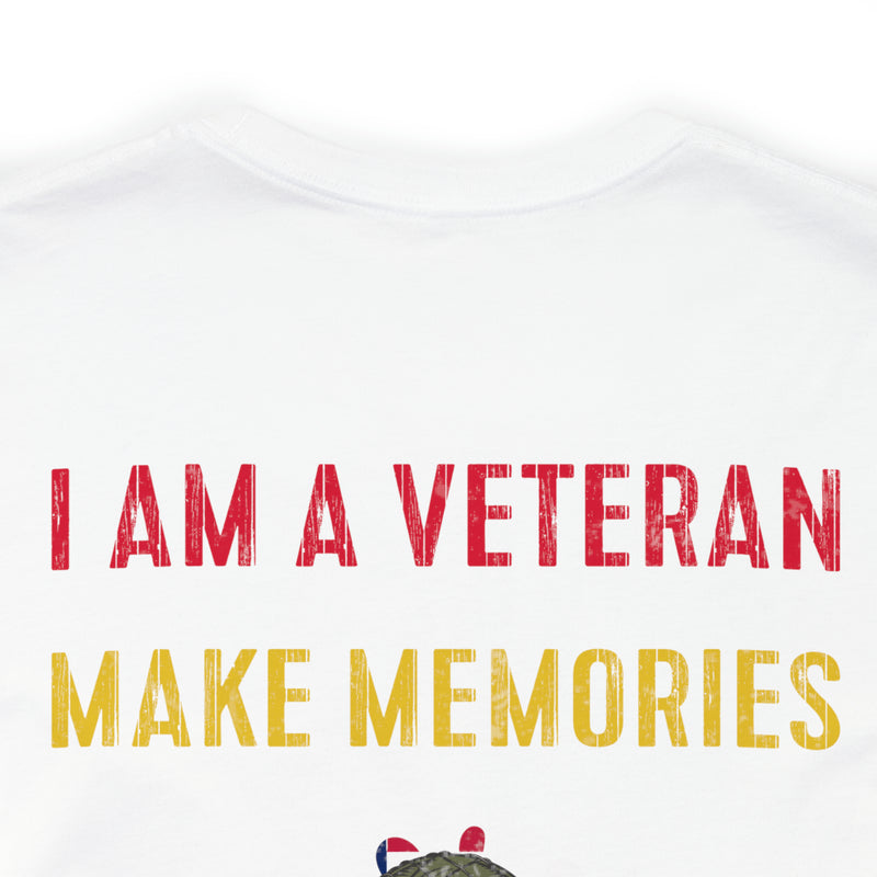 Men's & Women's 'I Am A Veteran: Party with Me, Make Memories, But Don't Mistake Kindness for Weakness' Military Themed T-Shirt
