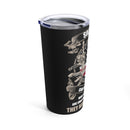 Wisdom on Duty: 20oz Military Design Tumbler - Honoring Tactical Brilliance