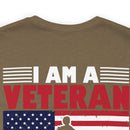 Defending Freedom: Military Design T-Shirt - 'I Am a Veteran - I Served So You Could Take a Knee