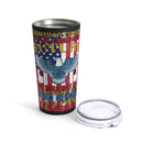 Proud Veteran Grandpa: 20oz Black Military Design Tumbler - 'Serving for Future Generations'