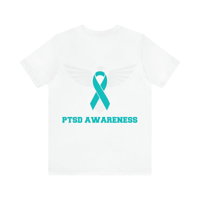Spreading Wings of Awareness: PTSD Awareness Eagle Design Cotton T-Shirt