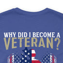Serving with Courage: Military Design T-Shirt - 'Why Did I Become a Veteran? Because Football, Baseball, and Basketball Only Require One Ball!