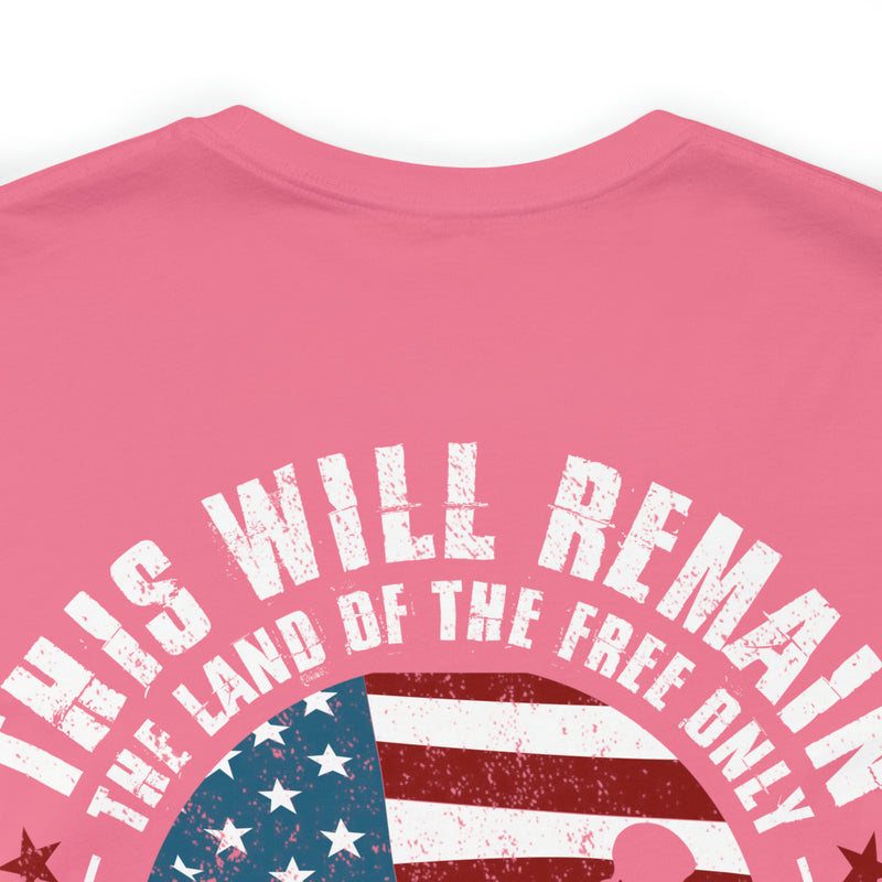 Home of the Brave: This Land of the Free Military Design T-Shirt