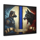Bound by Honor: A Thin Line Against Evil Framed Canvas