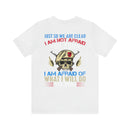 Unshakable Resolve: Military Design T-Shirt - Fearless in the Face of Adversity