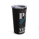 Fearless Patriarch: 20oz Military Design Tumbler for Fearless Veteran Dads and Papas