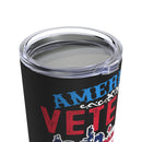 Proudly American: 20oz Military Design Tumbler - Veteran Made in USA, Served with Honor - Commemorate Duty and Patriotism!