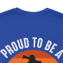Combat-Ready Pride: Proud to Be a Veteran Military Design T-Shirt