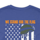 United in Resilience: Military T-Shirt with 'We Stand for the Flag' Design