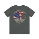 Saluting Sacrifice: Thank You to All Who Defend the Flag Military T-Shirt